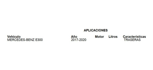 Balatas Traseras Mercedes-benz E300 2019 Grc Foto 2