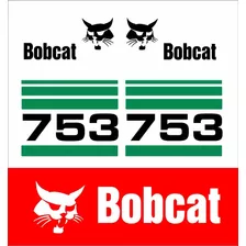  Kit Faixas Etiquetas Adesivo Mini Carregadeira Bobcat 753