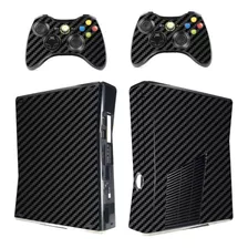 Skin Pelicula Adesiva Fibra Carbono Para O Xbox 360 Slim