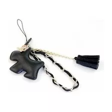 Zzybia® Black Dog Con Flecos De Encaje Plug Charm Para Telef