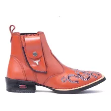 Bota Texana Masculina Country + Bainha Couro Texana Roça