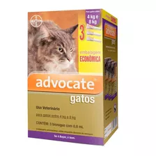 Combo Advocate Gatos 4 A 8kg Antipulgas 3 Pipetas Promoção