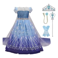 Vestido De Fiesta De Cumpleaños De La Princesa Elsa Con Rega