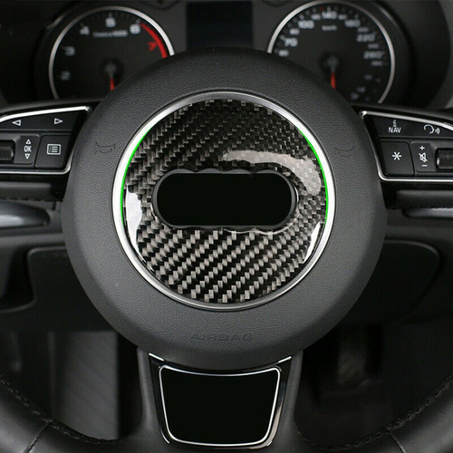 A3 Q3 Q5 Audi Volante Logo Protector Fibra Carbono Foto 4