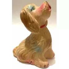 Cachorro De Vinil Uivando Antigo Usado Bom Fc = Estatua