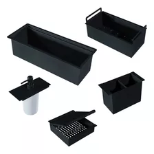 Kit Canal Organizador Xteel Alfa Preto 776mm 76x190x140