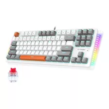 Teclado Mecánico Gamer Portátil C/87 Teclas/luz Lateral Rgb