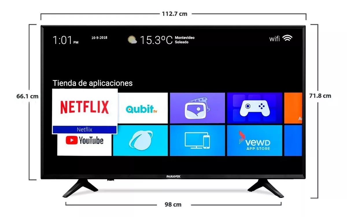 Smart Tv Led Panavox 50 4k, Ultra Hd, Hdr, Wifi Nuevo