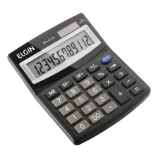 Calculadora Elgin Mesa 12 Dígitos Solar Bateria Visor Lcd 