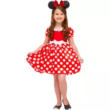 Fantasia Minnie Disney Vermelha Original M (6 À 8 )