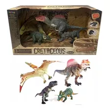Set X4 Dinosaurios Cretaceous En Caja Original Con Historia