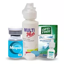 1 Par Lentes De Contacto Pmiop+optifree Gotas+multiplus 3x1