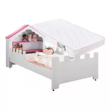  Cama Infantil Menina Realeza Rosa Com Colchão - Jrlima