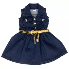 Vestido Lazo Mezclilla Para Toddler Niña