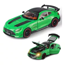 Mercedes Benz Amg Gtr Greenhellmagno Miniauto Metal Car 1/18