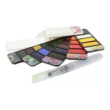 Aquarela Sinoart 25 Cores Paleta Em Leque