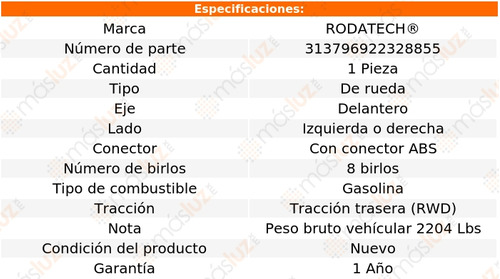 (1) Maza De Rueda Del Silverado 3500c V8 8.1l 07 Rodatech Foto 5