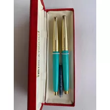 Pluma Fuente Y Bolígrafo Platinum Bachiller (verde Olivo)