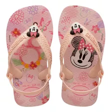 Chinelo Havaianas Baby Minnie Com Elástico Disney Original