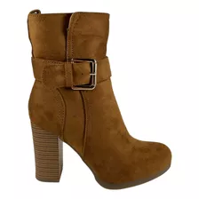 Botin Mujer Via Uno Color Camel 12084407