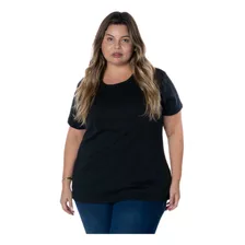Blusa Feminina Plus Size Camiseta 100% Algodão 