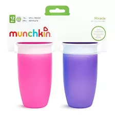 Munchkin 360 Trainer Cup, Conjunto De Duas Xícaras De 14 Onças, Cor Azul, Rosa