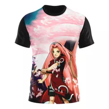 Camisa Camiseta Full 3d + Bandana Naruto Sakura Anime Manga 