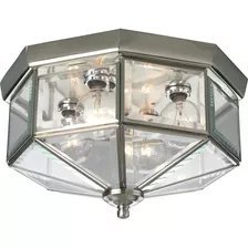 P578909 Octagonal Closetoceiling Fixture With Clear Bou...