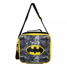 Lonchera Escolar Batman Niño Bolso Dc Comics Color Negro