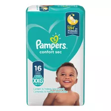 Fralda Pampers Confort Sec C 16 Und Descartáveis Tamanho Xxg