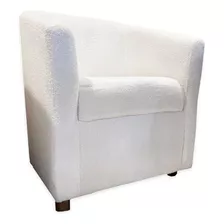 Sillón 1 Cuerpo Bouclé Corderito Redondo Premium