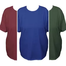Kit 3 Camiseta Super Plus Size Gg A G8 Feminina Esporte Moda