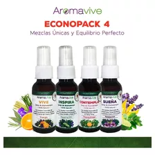 Econopack4 Sprays Inspira, Vive, Sueña, Contempla Aromavive