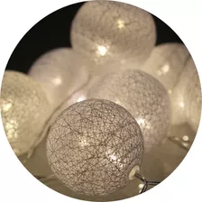 Cordão Decorativo Led Enfeite Luminoso 10 Esferas Bracas Pilha