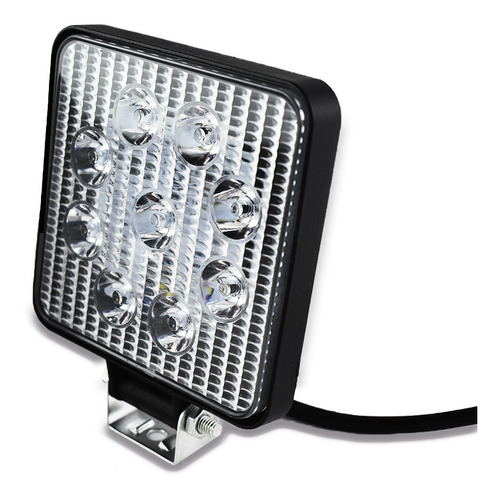 Par Faros 9 Hiper Led Auxiliar Estrobo 27w Universal 4x4  Foto 5