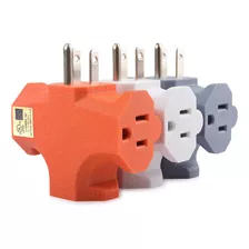 [certificado Ul] Adaptador De Enchufe De 3 Vías 3 Pack...