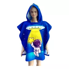 Toalla Poncho Infantil Microfibra Pileta Playa Con Capucha 