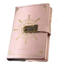 Agenda De Cuero Con Candado Diario Personal 150 Hojas A5