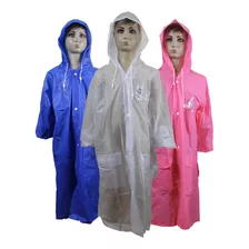 Capa De Chuva Infantil Pvc Resistente Impermeável Com Capuz