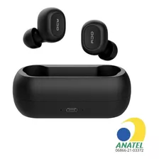 Qcydobrasil-t-1-c Fone De Ouvido Bluetooth 5.0 Preto Bateria De Até 4 Horas Classificação Ipx4 À Prova D'água Sem Fio Compatível Com Android E Ios