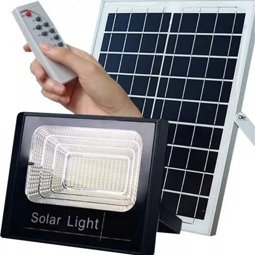 Foco Reflector Solar Led Interior Y Exterior 200w + Panel