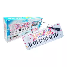 Teclado Piano Infantil Musical C/ Microfone 37 Teclas