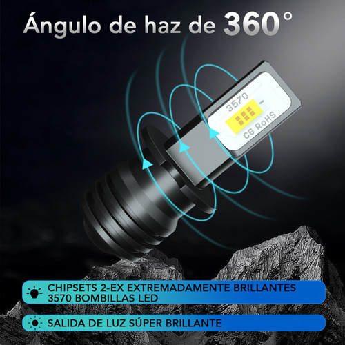 Fwefww 1 Par - H3 Focos Bombilla Led Antiniebla Blanco 6000k Foto 7