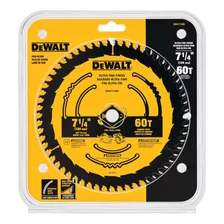 Disco De Sierra Dewalt Dwa171460 7-1/4 Pulgadas 60 Dientes Color Plateado