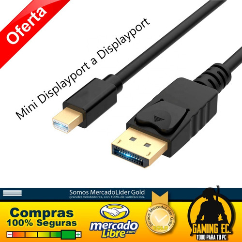 Cable Mini Displayport / Thunderbolt A Displayport 2 Metros