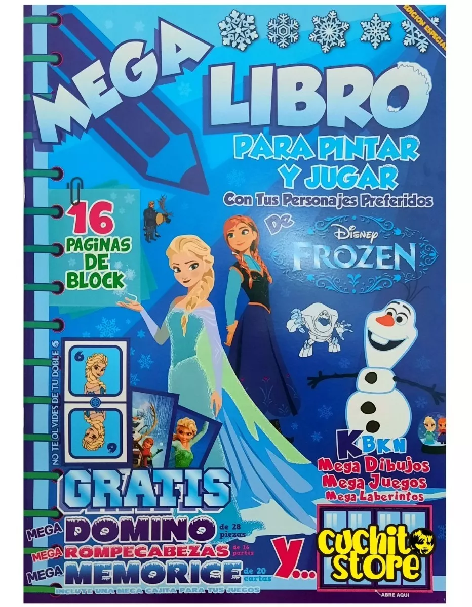 Mega Libro Para Pintar Colorear Y Jugar Frozen Ana Y Elsa