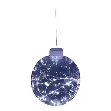 Esfera Navideña Transparente Con Luz 50 Led Serie Navideña