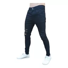 Calça Masculina Jeans Skinny Justa Na Perna C/ Lycra Premium