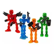 Zing Klikbot Juego Completo De 4 Figuras De Acción Articula