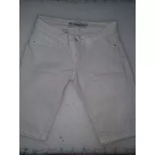 P11 Bermuda Talle 38 De Jeans Color Blanco $4999